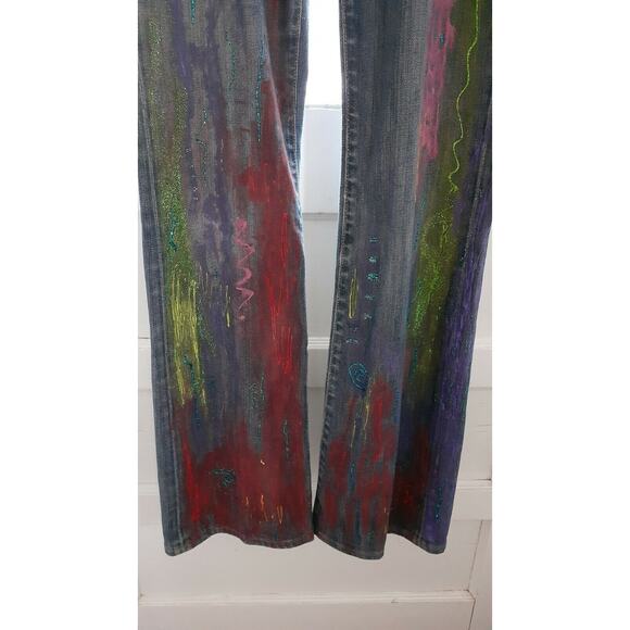 Adriano Goldschmied, AG The Angel boot cut, painted/distressed, USA, 27R, cotton - Picture 3 of 9